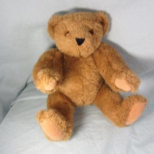 plush brown vermont teddy bear 2011 16" stuffed animal (w2325)